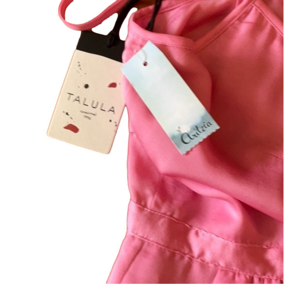 Talula Echo Park Dress Perfect Pink NWT Aritzia Hi-Low Summer Wedding Small - Picture 3 of 9